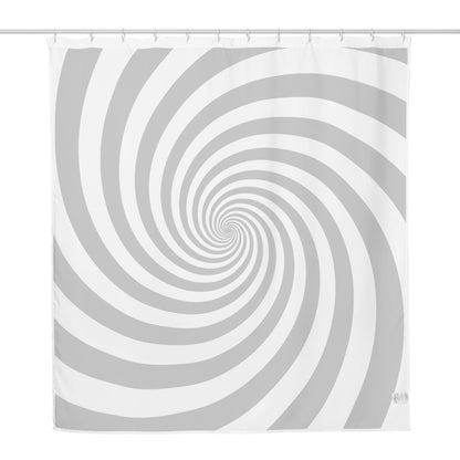 Black and White Spiral Shower Curtain
