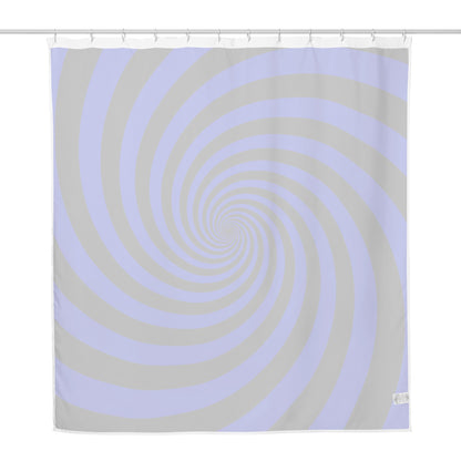 Black and Blue Spiral Shower Curtain