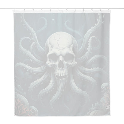 Skull with Octopus Tentacles 2 Shower Curtain