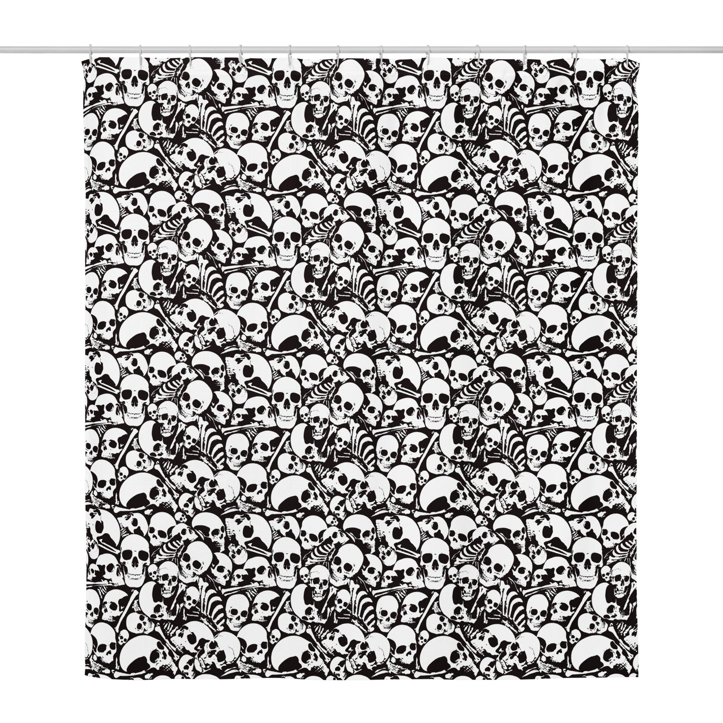 Skull and Bones Ossuary Shower Curtain