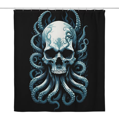 Skull with Octopus Tentacles 3 Shower Curtain
