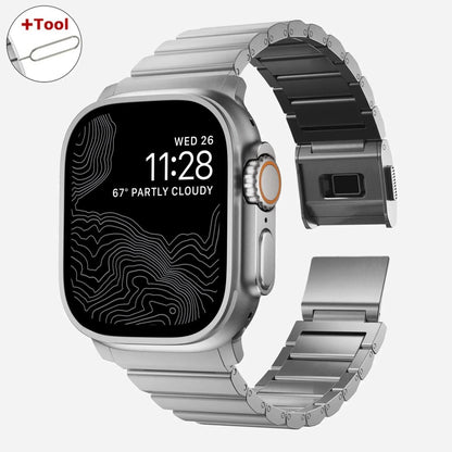 Luxury Steel Strap for Apple Watch Band Series 10/9/8/7/6/5 SE / Ultra 8 1/2