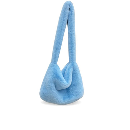 Small Messenger Bag With Colorful Faux Fur