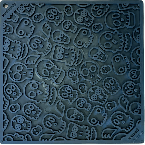 Zombie eMat - Enrichment Lick Mat for Dogs and Cats | Halloween Skull Design | SodaPup