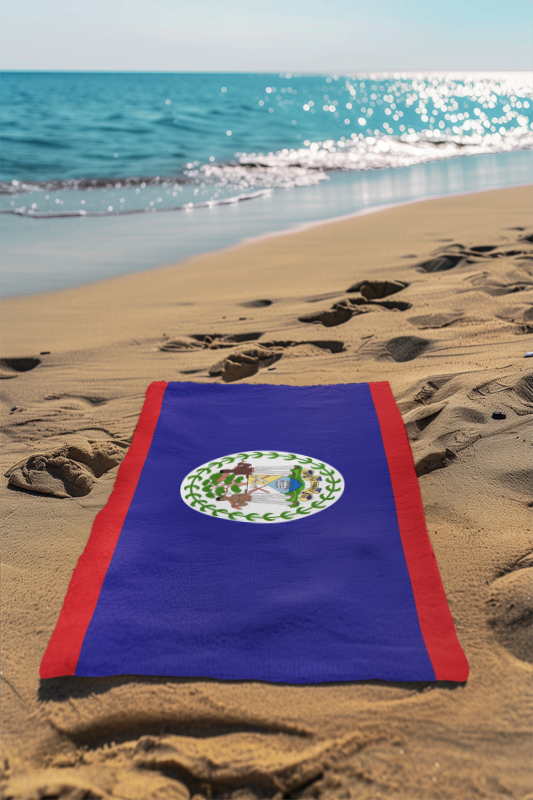 Belize Flag Beach Towel
