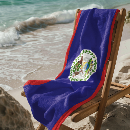 Belize Flag Beach Towel