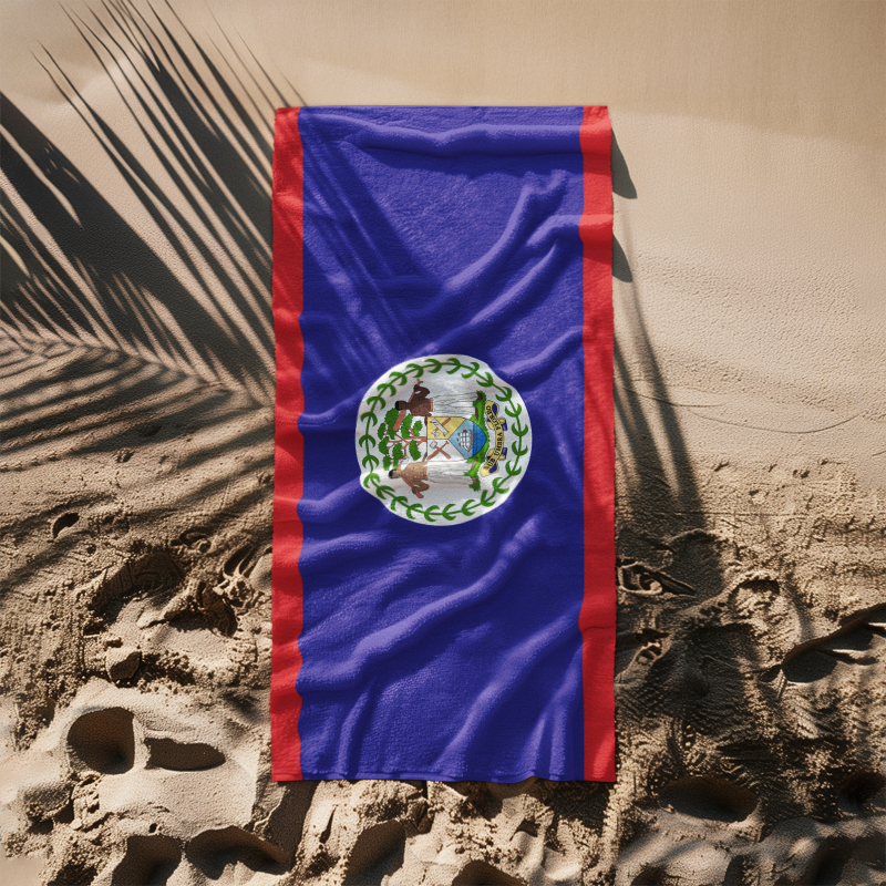 Belize Flag Beach Towel