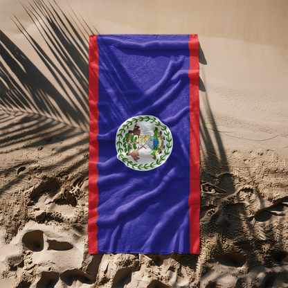 Belize Flag Beach Towel