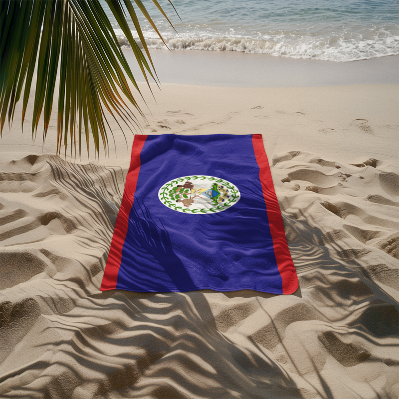 Belize Flag Beach Towel