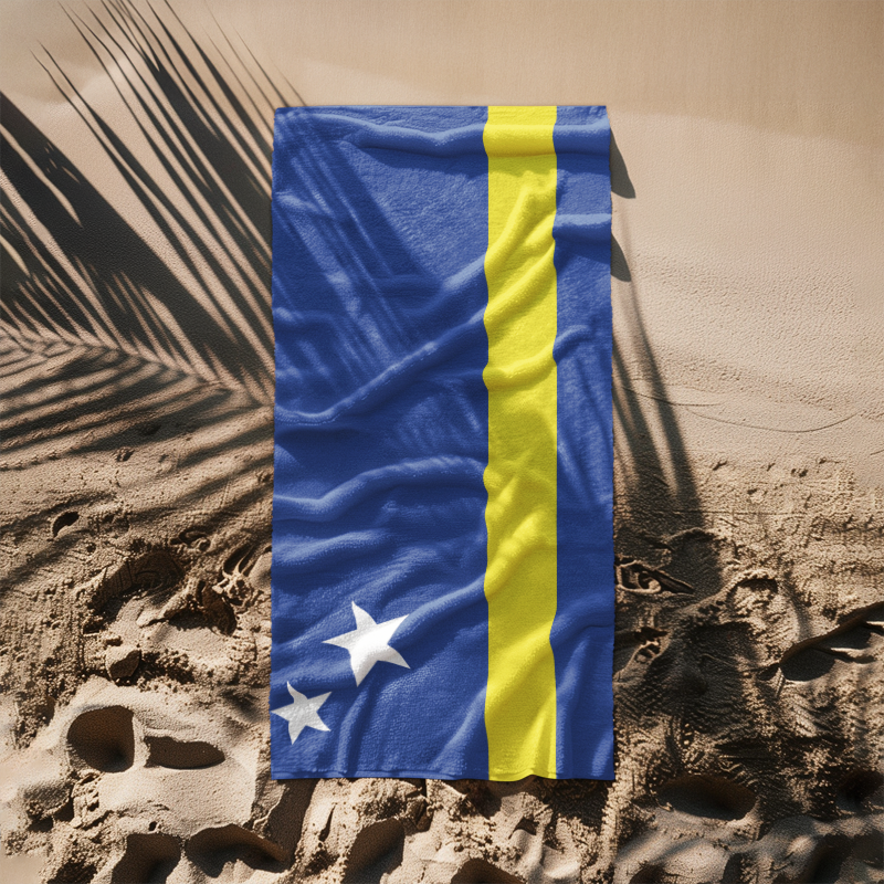 Curacao Flag Beach Towel