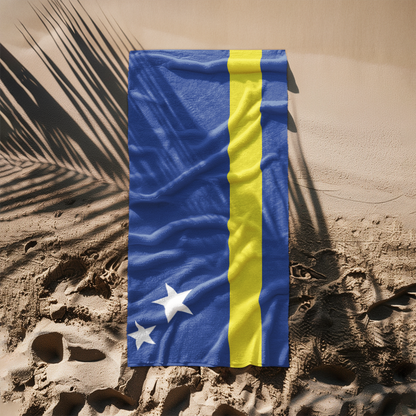 Curacao Flag Beach Towel