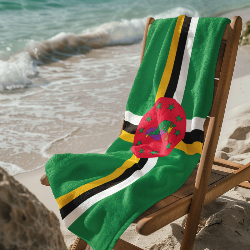 Dominica Flag Beach Towel