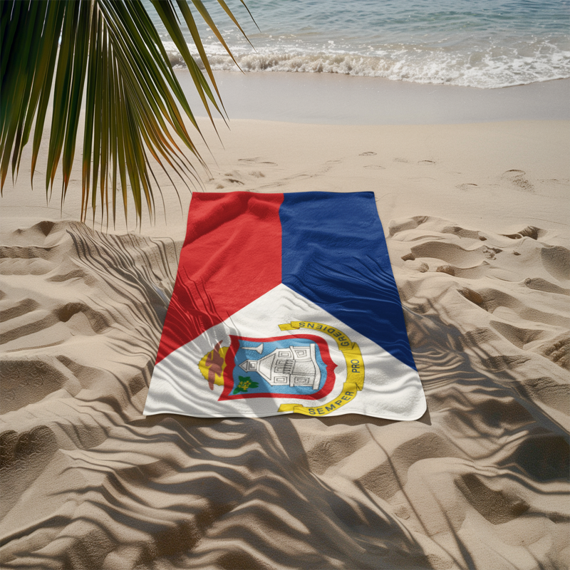 St Maarten Flag Beach Towel