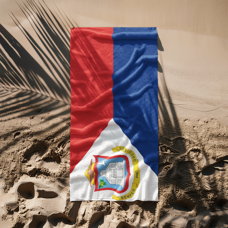 St Maarten Flag Beach Towel