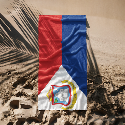 St Maarten Flag Beach Towel