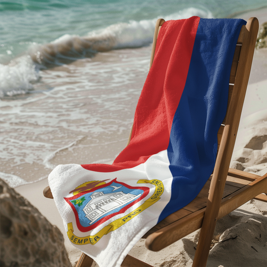 St Maarten Flag Beach Towel