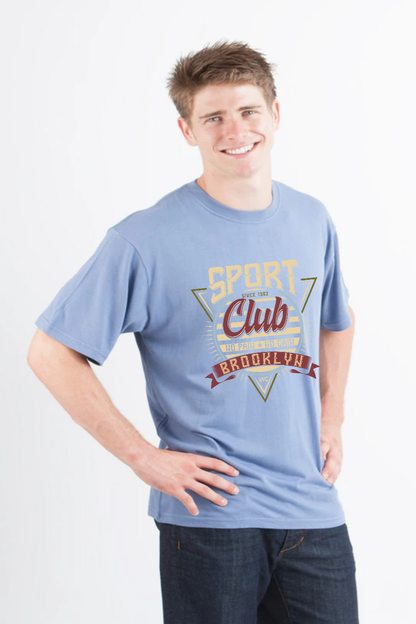 Sport Club Men's Bamboo Viscose/Organic Cotton Short Sleeve Graphic T-Shirt