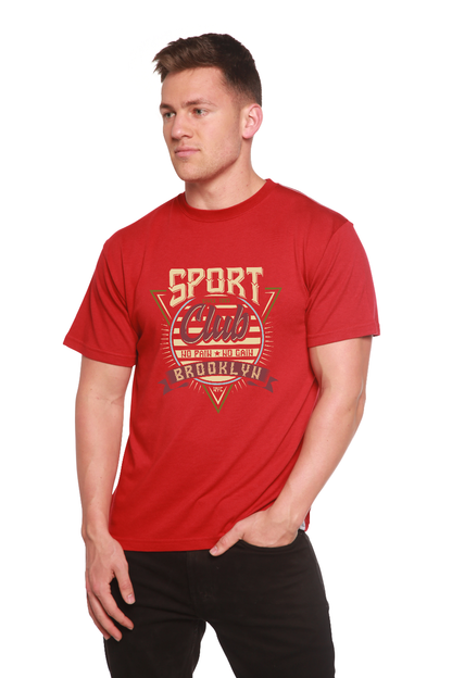 Sport Club Men's Bamboo Viscose/Organic Cotton Short Sleeve Graphic T-Shirt