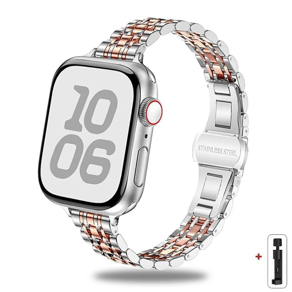 Stainless Steel Strap For Apple Watch Band Series 11/10/9/8/7/6/5/4/ SE / Ultra 1/2/3