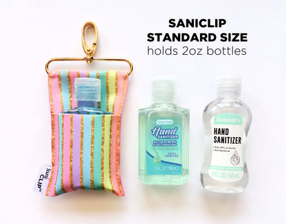 Fall Stripes SaniClip Hand Sanitizer Holder - made to order