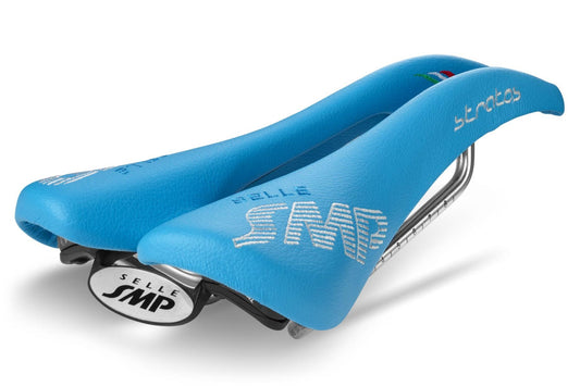 Selle SMP Stratos Saddle with Steel Rails (Light Blue)