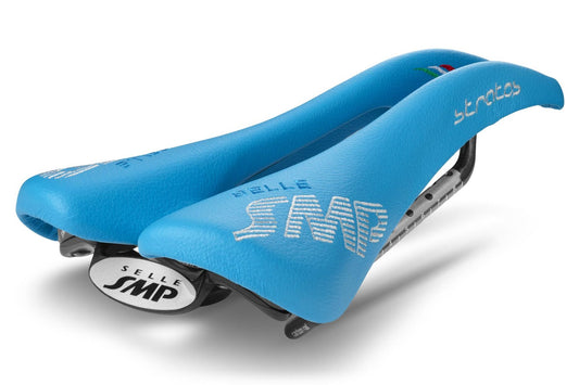 Selle SMP Stratos Saddle with Carbon Rails (Light Blue)