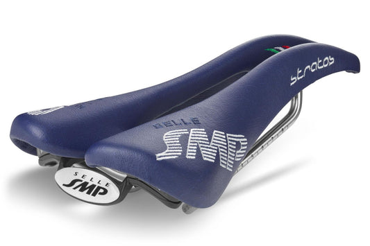 Selle SMP Stratos Saddle with Steel Rails (Blue)