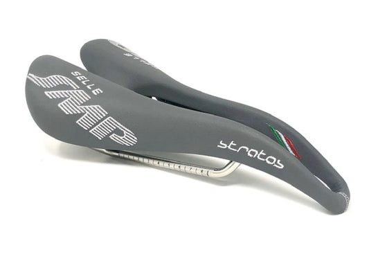 Selle SMP Stratos Saddle with Steel Rails (Grey)