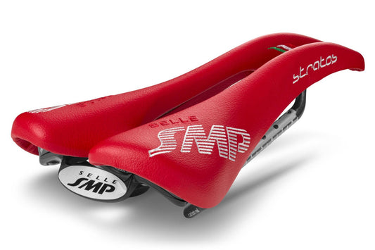 Selle SMP Stratos Saddle with Carbon Rails (Red)