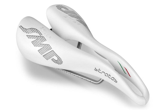 Selle SMP Stratos Saddle with Steel Rails (White)