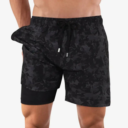 Street Camo Hybrid Short, Compression Lined Swim and Resort Trunk