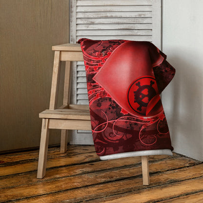 Gothic Skull and Heart Towel