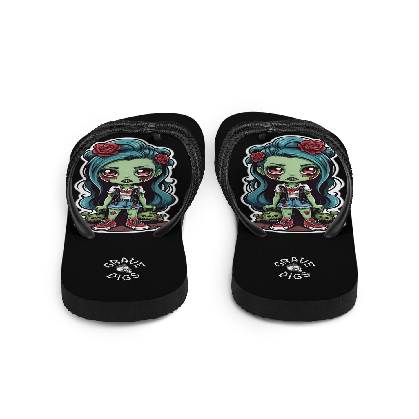 Grave Digs Zombie Girl Flip Flops