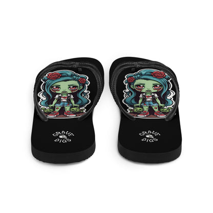 Grave Digs Zombie Girl Flip Flops