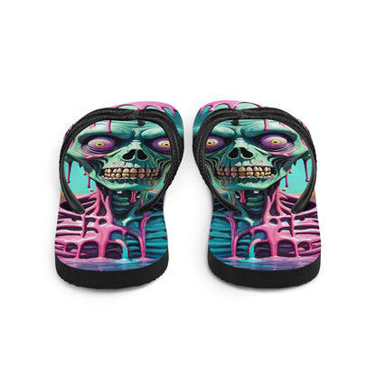 Colorful Melting Candy Zombie Gothic Flip Flops