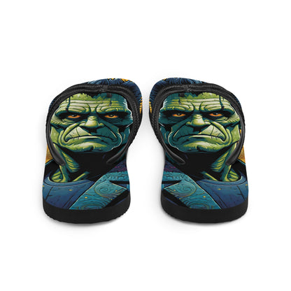 Colorful Frankenstein Gothic Flip Flops
