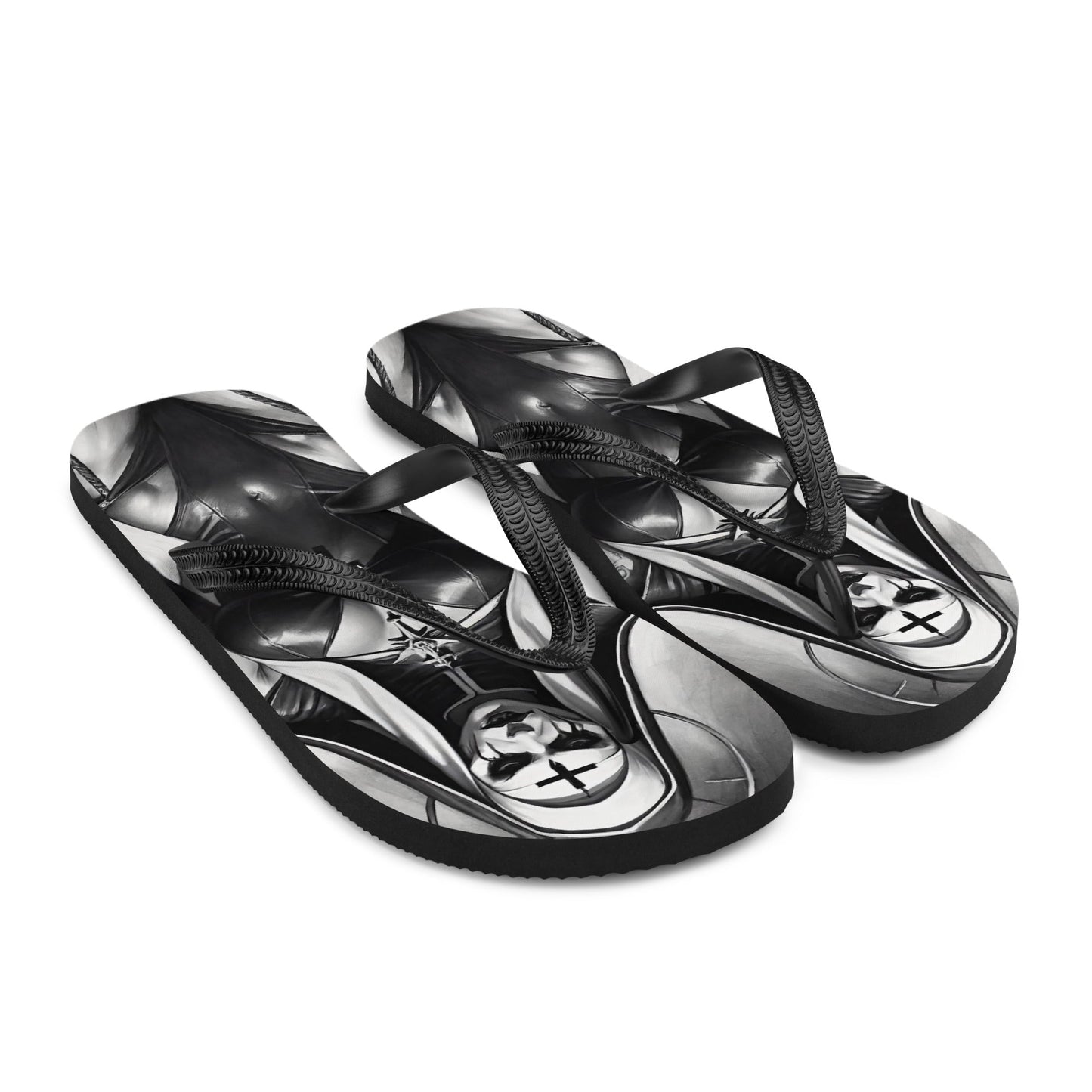 Sexy Evil Nun 3 Gothic Flip Flops