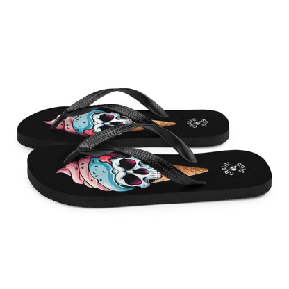 Grave Digs Skull Ice Cream Cone Flip Flops