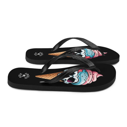 Grave Digs Skull Ice Cream Cone Flip Flops