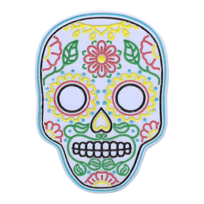 Neon Sugar Skull - Día de Muertos Enamel Pin