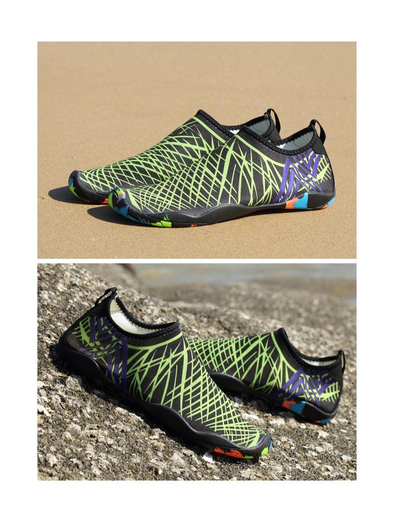 Summer Outdoor Mens Sports Water Shoes Non-Slip Beach Shoes Barefoot Upstream Shoes Quick-Dry Aqua Sock Barefoot For Beach Swim River Pool Lake Hiking Kayaking Surfing