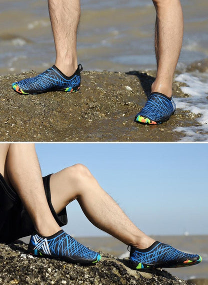 Summer Outdoor Mens Sports Water Shoes Non-Slip Beach Shoes Barefoot Upstream Shoes Quick-Dry Aqua Sock Barefoot For Beach Swim River Pool Lake Hiking Kayaking Surfing