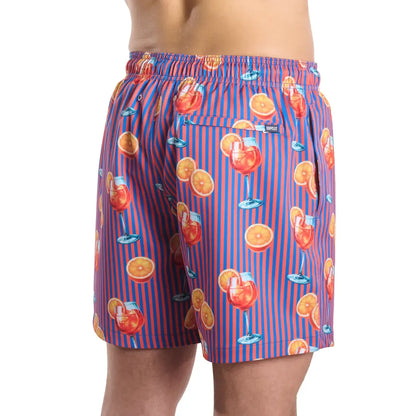 Sunset Spritz, Ocean and Heat Hybrid Short, Compression Lined Swim and Resort Trunk