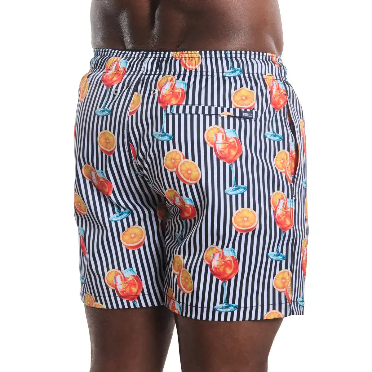 Sunset Spritz, Surf and Storm Hybrid Short, Compression Lined Swim and Resort Trunk