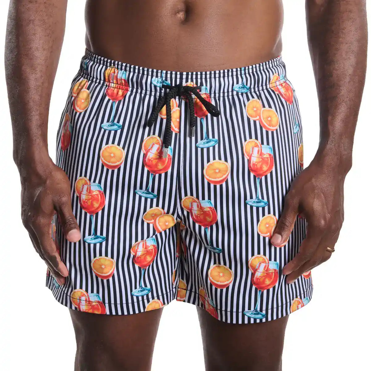 Sunset Spritz, Surf and Storm Hybrid Short, Compression Lined Swim and Resort Trunk