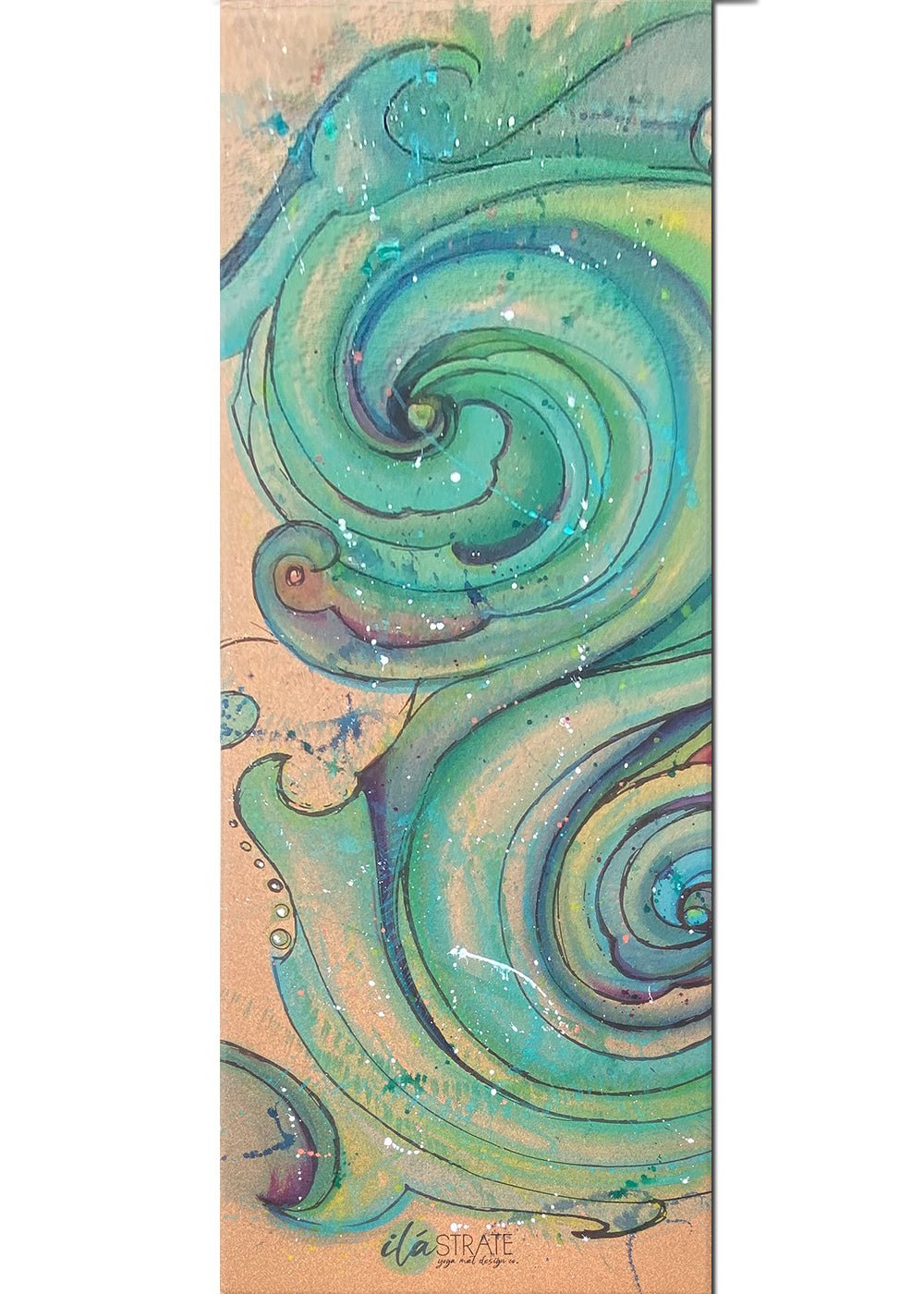 Surf Hand Painted Cork Yoga Mat