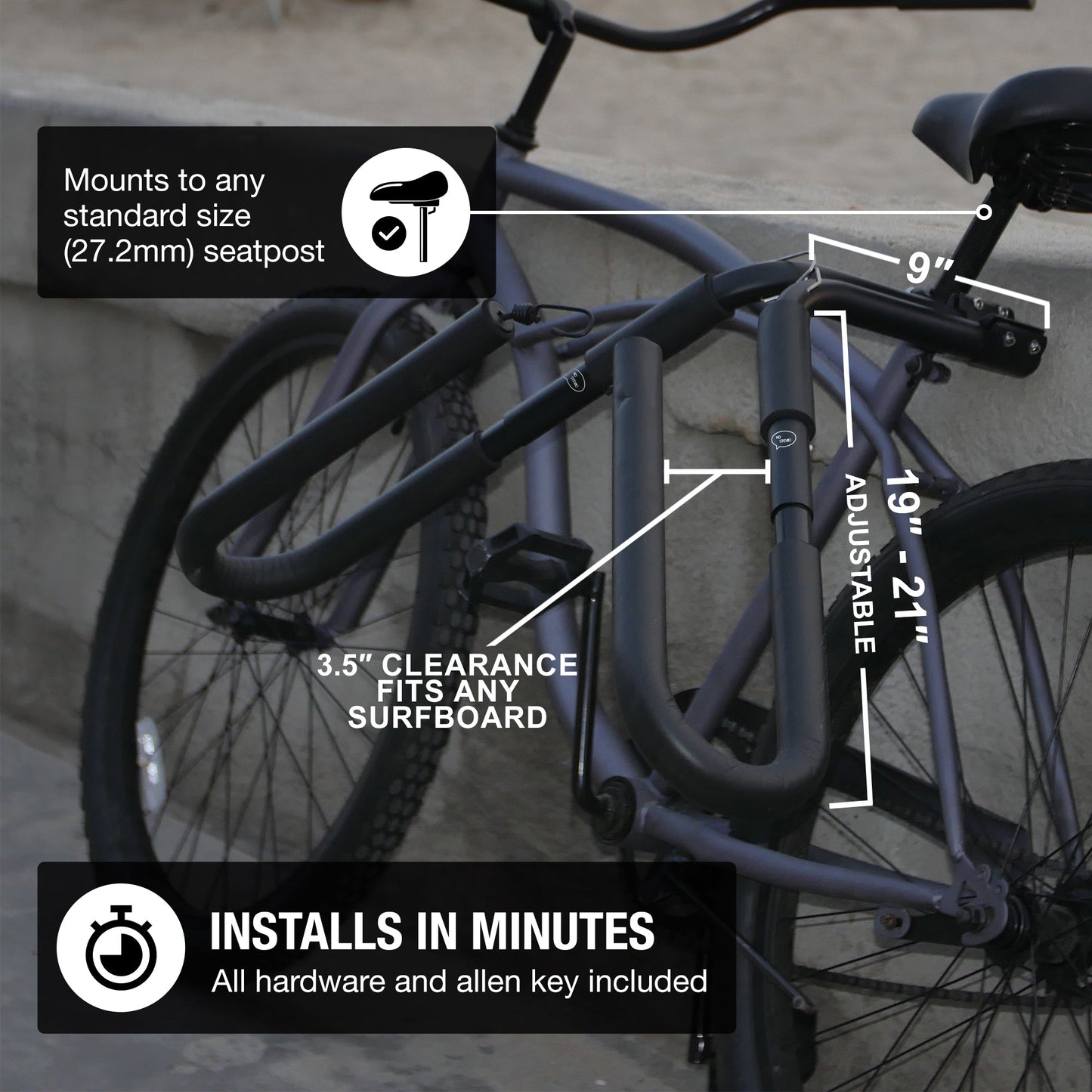 Surfboard Bike Rack