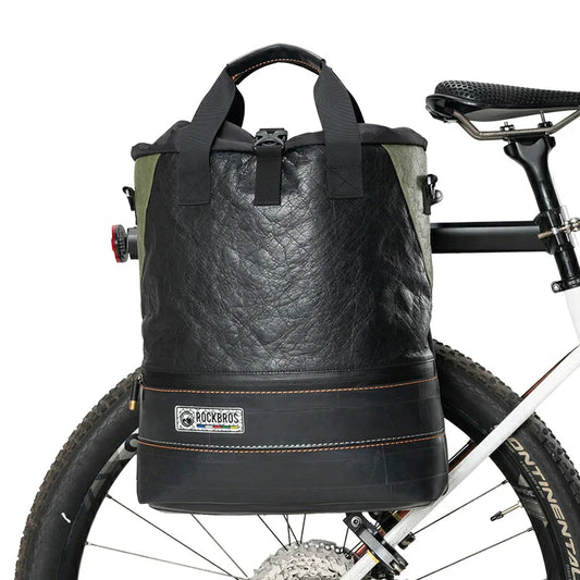 Sustainable Eco-Friendly Recycled Tire 12L Waterproof Bike Panniers ROAD TO SKY