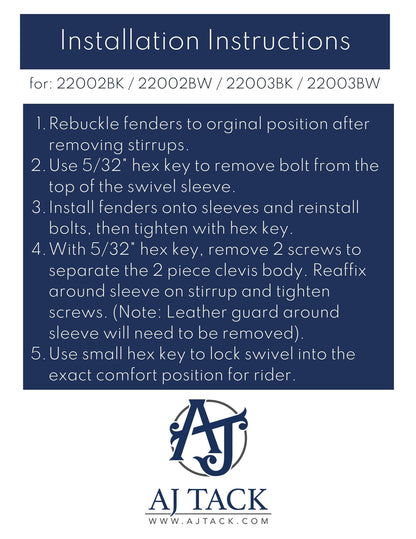 AJ Tack Swivel and Lock Stirrup Turner