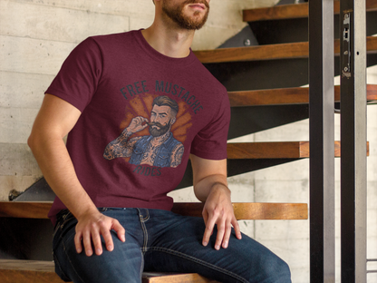 Free Mustache Rides Graphic Tee
